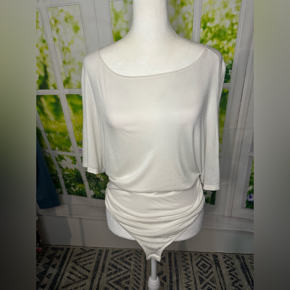 FREE PEOPLE White viscose bodysuit